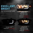 thumbnail image 6 of Headlights Headlamps Assembly Black w/ LED DRL Fit For 2016-2022 Toyota Tacoma, 6 of 10