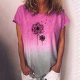 thumbnail image 2 of Blusa de manga corta con estampado de cuello redondo informal para mujer a la moda, Tops de verano Fridja ghk4678, 2 of 4