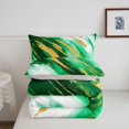 thumbnail image 5 of Homewish Green Marbling Twin Comforter Sets,Gold Metallic Print Bedding Set,Light Gray Reversible,2-Piece,1 Comforter and 1 Pillowcase, 5 of 7