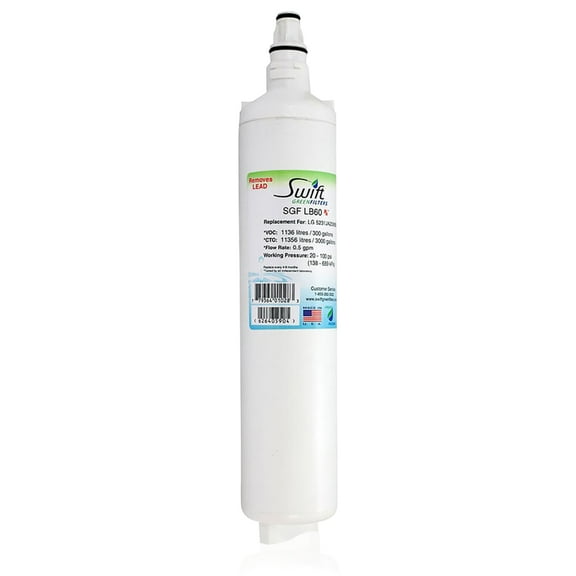 Swift Green Filters SGF-LB60 Rx Compatible Refrigerator Water Filter for LT600P, 5231JA2006A(1 Pack)