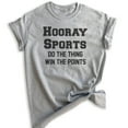 thumbnail image 1 of Hooray Sports Do The Thing Win The Points T-shirt, Unisex Women's Men's Shirt, Football Baseball Basketball, Heather Gray, Small, 1 of 6