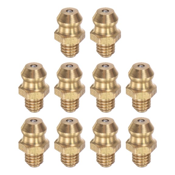 Latón Recta grasera Unique Bargains M5 x 0,8mm 10uds
