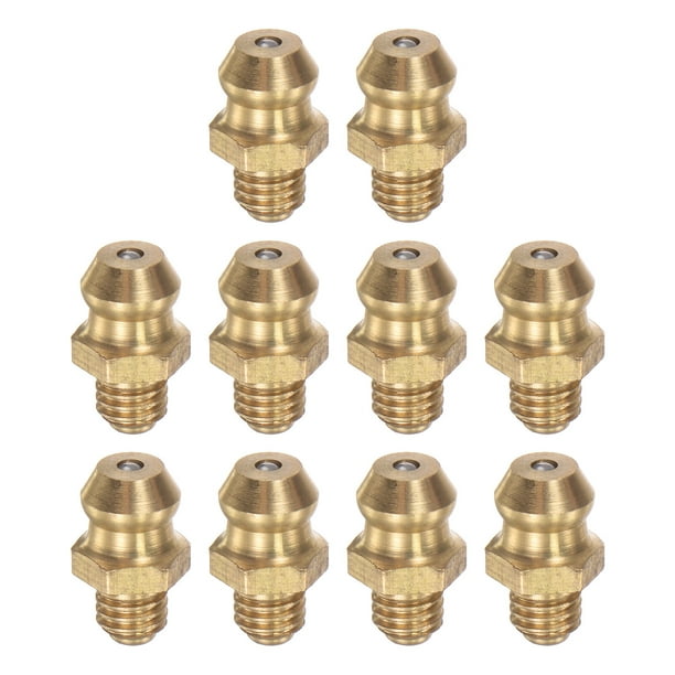 Latón Recta grasera Unique Bargains M5 x 0,8mm 10uds