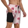 thumbnail image 3 of Daiia Cute Pig Nose Mens Swim Trunks Swim Shorts Quick Dry Swim Shorts with Mesh Lining Pockets-Small, 3 of 9