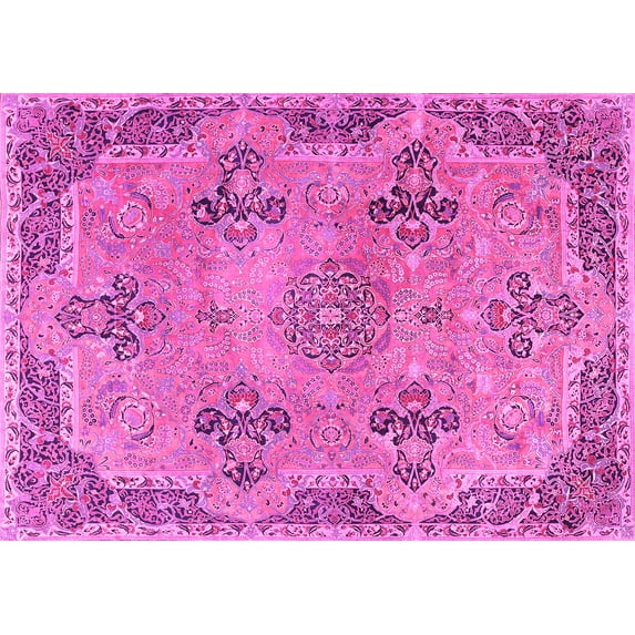 Ahgly Company Indoor Rectangle Persian Pink Traditional Area Rugs, 2' x 3'