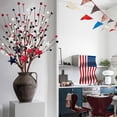 thumbnail image 5 of 4th of July Patriotic Picks, Artificial Red White Blue Berry Picks with Stars Independence Day Berry Stems July 4th Patriotic Branch Decorations, 5 of 5