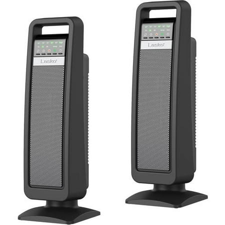 Lasko Ceramic Tower Heater with Save Smart Technology 2-Pack Value Bundle