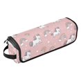 thumbnail image 2 of Hair Tool Organizer Bag with Heat Resistant Mat Removable Travel Storage Case for Hot Air Brushes Curling Irons Cute Unicorn Pattern, 2 of 8