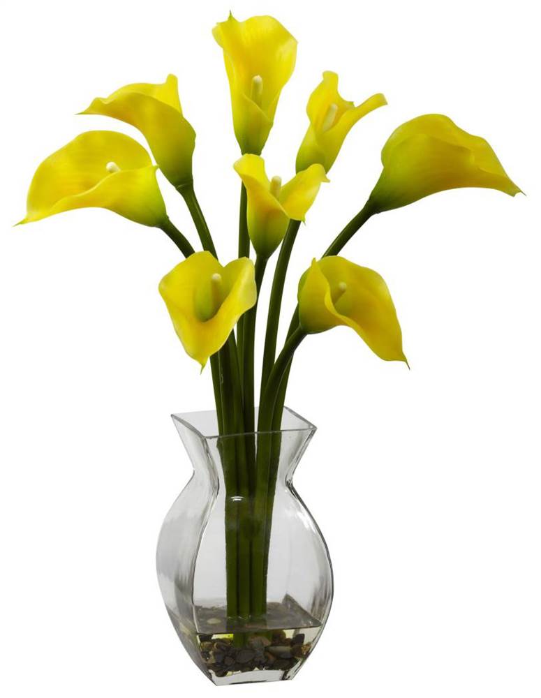Classic Calla Lily Vase Arrangement in Yellow