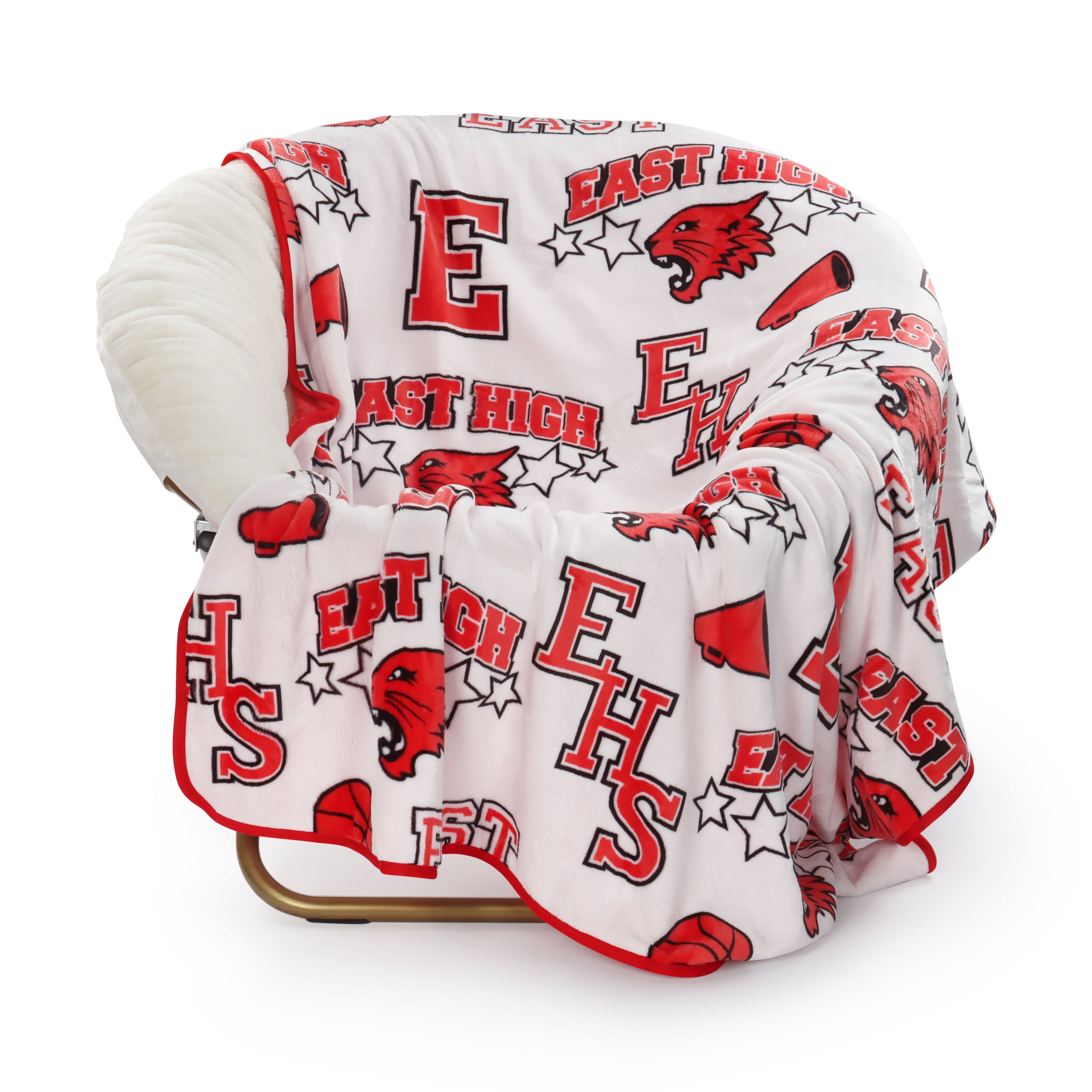 Disney High School Musical East High Ball Kids Throw Blanket, Polyester Silk Touch, Red & Black, 50" x 70"