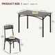 thumbnail image 2 of Kitchen mesa set con sillas - 5-piece dining set para 4, metal y wood rectangular mesa, 4 forrado sillas, ideal para para small space apartments, cement gray, 2 of 7