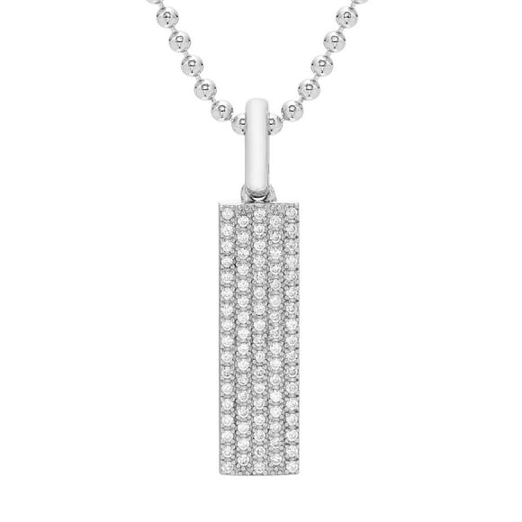 0.25 CT. T.W. Diamond Bar Pendant in Sterling Silver