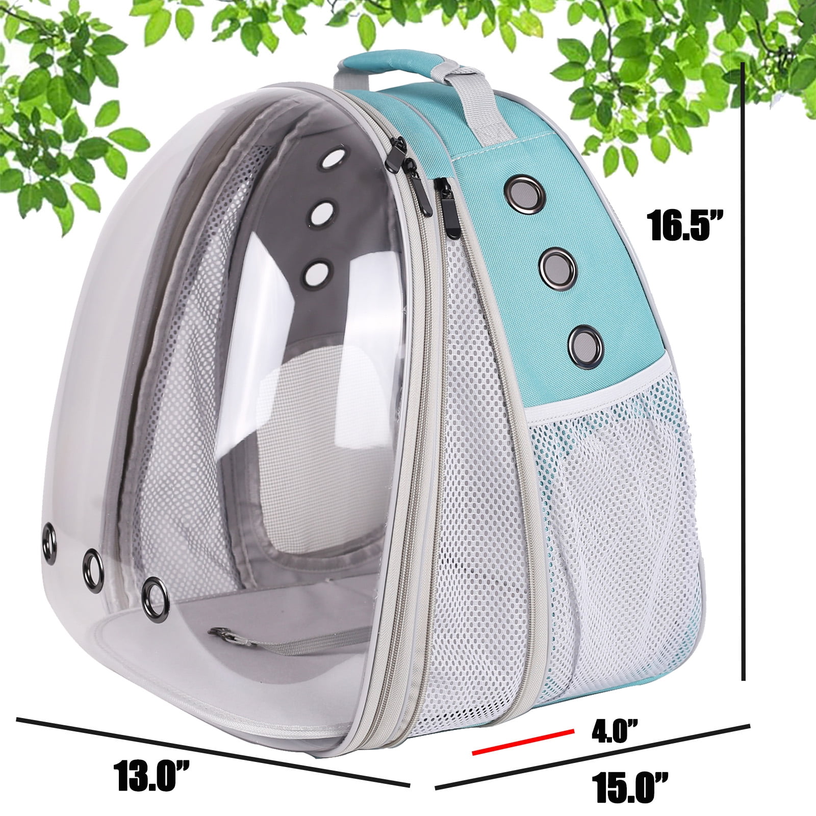 Halinfer Front Expandable Cat Backpack, Fit up to 20 lbs, Space Capsule Clear Bubble Window Pet Carrier Backpack for Large Fat Cat and puppy.