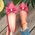 thumbnail image 2 of Hurxie Pointed Toe Ballet Flats for Women Slip On Comfortable Flats with Bow Dressy Casual Work Shoes Wine 6, 2 of 8