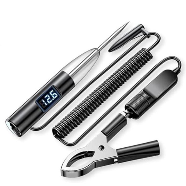 Probador de fusibles con pantalla digital de 2-30 V y luz LED para prueba automática, comprobador de circuitos con indicación de polaridad, representante del automóvil como se muestra, como se muest