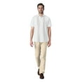 thumbnail image 2 of Cafe Luna Men's and Big Men's Yarn-Dyed Panel Shoort Sleeve Woven Shirt, Size S-4XL, 2 of 7