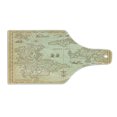 thumbnail image 2 of Map Cutting Board, Highly Detailed Grunge Treasure Map Adventure Sailing Island Journey Travel, Decorative Tempered Glass Cutting and Serving Board, Wine Bottle Shape, Sand Brown, by Ambesonne, 2 of 5