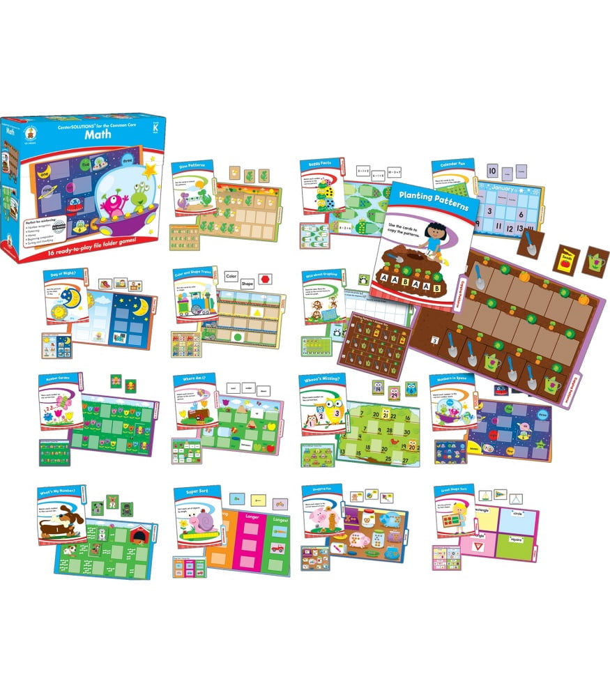 Carson Dellosa Center Solutions Math File Folder Games, Kindergarten