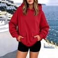 thumbnail image 2 of Guluxicc Womens Plain Hoodies Oversized Airplane Mode Travel Hoodie With Pockets or with Eye Mask Winter Fall Outfits Y2k Clothes, 2 of 7
