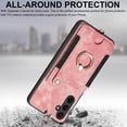 thumbnail image 6 of A14 5G Case,Card Holder Wallet for Galaxy A14 5G Phone Case,Ring Holder Stand,RFID-Blocking,Wrist Strap,Camera Protector,Leather Protective  Flip Cover for Samsung A14 5G Case (Pink), 6 of 7