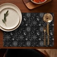 thumbnail image 5 of Black Gothic Sun Moon Pattern Summer Placemats Table Placemats Set Of 4-Linen Kitchen Washable Placemats Table Mats 11.8"x17.7" Non-Slip Heat Resistant, 5 of 6