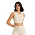 thumbnail image 4 of ZyeKqe Sport Bras for Women Racerback Full Coverage Workout Bras Wireless Push up Ribbed Yoga Crop Top Bras, 4 of 8