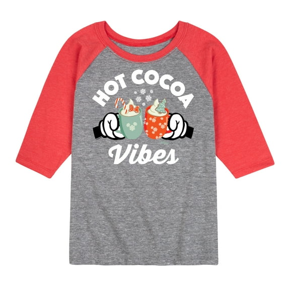 Disney - Hot Cocoa Vibes - Toddler & Youth Raglan Graphic T-Shirt