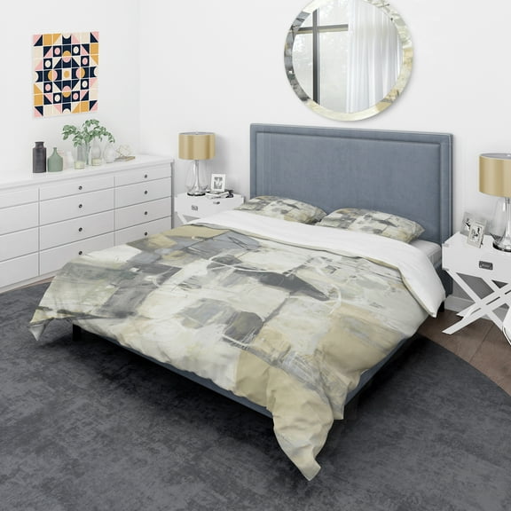 Designart 'Glam Cream Dream IV' Glam Duvet Cover Set