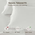 thumbnail image 4 of California Design Den Standard Pillow Cases Set of 2 - 600 Thread Count 100% Cotton Sateen, Fits both Standard & Queen Pillows - Eggshell Cream, 4 of 8