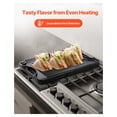 thumbnail image 6 of Cast Iron Griddle & Grill Pan 14x8.5 inch - Reversible Pre-Seasoned Cookware for Stovetop, Gas, Camping - Indoor Outdoor Family Cooking - Black, 6 of 8