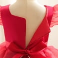thumbnail image 6 of Girls Flutter Sleeve Princess Dress Tulle Flower Girl Party Dress for 3-10Y, 6 of 6