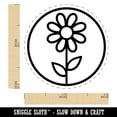 thumbnail image 2 of Daisy Flower in Circle Self-Inking Rubber Stamp Ink Stamper - Lime Green Ink - Mini 1/2 Inch, 2 of 7