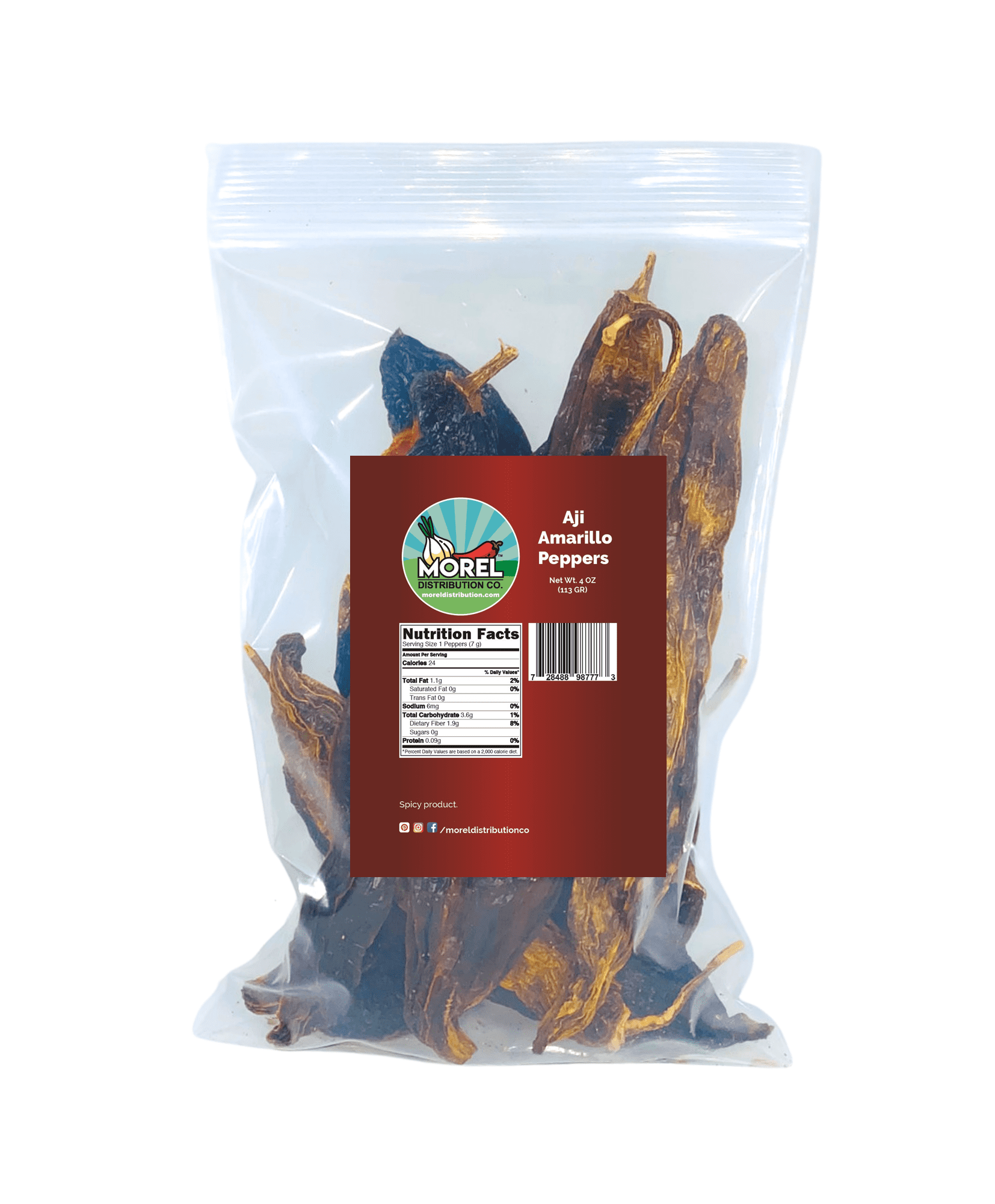 Dried Aji Amarillo Pepper (Chile Amarillo) 4 oz