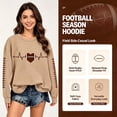 thumbnail image 6 of Football Shirts for Women Football Sweatshirts Pullover Sweaters Crew Neck Sweatshirts Rugby Shirt Long Sweaters Oversized Sweatshirt Fall Sweaters for Women Women's Fashion Hoodies & Sweatshirts, 6 of 7