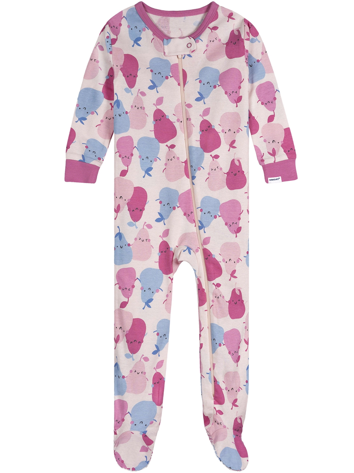 Onesies Brand Baby Girl Footed Pajamas, 4-Pack, Sizes Newborn - 24 Months
