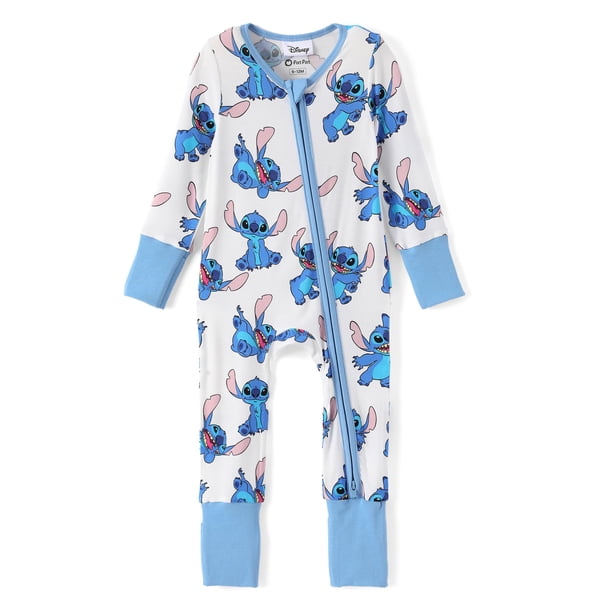 Baby Clothes Disney Lilo and Stitch - Mameluco (0-3 meses), color azul