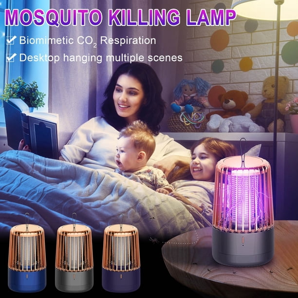 Xihbxyly Lámpara Led Antimosquitos, Silenciosa y de Bajo Consumo, Alimentada Por Usb para Dormitorio, Cocina, Oficina y Hogar. Segura y Eficiente, Incluye Cable Usb, 5 W de Potencia.