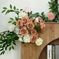 thumbnail image 3 of Artificial Rosa, 10 Uds., Ramo de Flores Abierto, Tallos de Rosas Sintéticas para Arreglo de Boda, Ramo de Novia, Centro de Mesa, Flores de Seda Sintética Falsa (Rosa Polvorienta), 3 of 7
