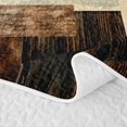 thumbnail image 5 of Manfei Farmhouse Style Elk Twin Quilt Set, Rustic Wildlife Twin Coverlet Set, Dark Brown Peach, Black Reversible, 2 Pieces, 1 Bedspread and 1 Pillowcase, 5 of 7