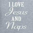 thumbnail image 5 of Wild Bobby I Love Jesus and Naps Inspirational/Christian Women Graphic Long Sleeve Tee, Heather Grey, XX-Large, 5 of 5