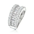 thumbnail image 3 of Ross-Simons 3.00 ct. t.w. Baguette and Round Diamond Ring in 14kt White Gold, Women's, Adult, 3 of 5