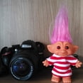 thumbnail image 4 of Lucky Troll Dolls,Vintage Troll Dolls Chromatic Adorable for Collections, School Project, Arts and Crafts, Party Favors - 7.5 Tall Red(Include The Length of Hair), 4 of 5