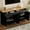 Black Particle Board MDF2, variant on LHSHID Farmhouse TV Stand with 2 Drawers for TVs Up to 70",Versatile Wood Grain Sideboard with Adjustable Shelves,Mid-Century Buffet Cabinet with Rustic Handles for Living Room/Bedroom,Grey