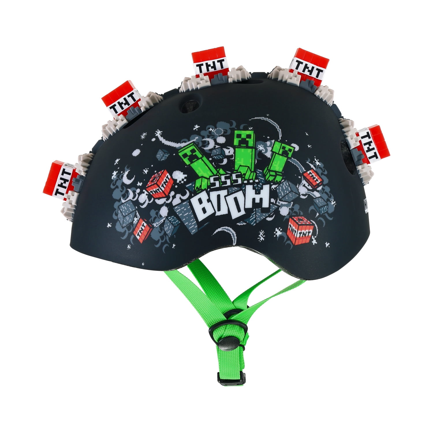 Minecraft Creeper Explosion Bike Helmet for Kids, 3D Minecraft Helmet, Kids Ages 5+