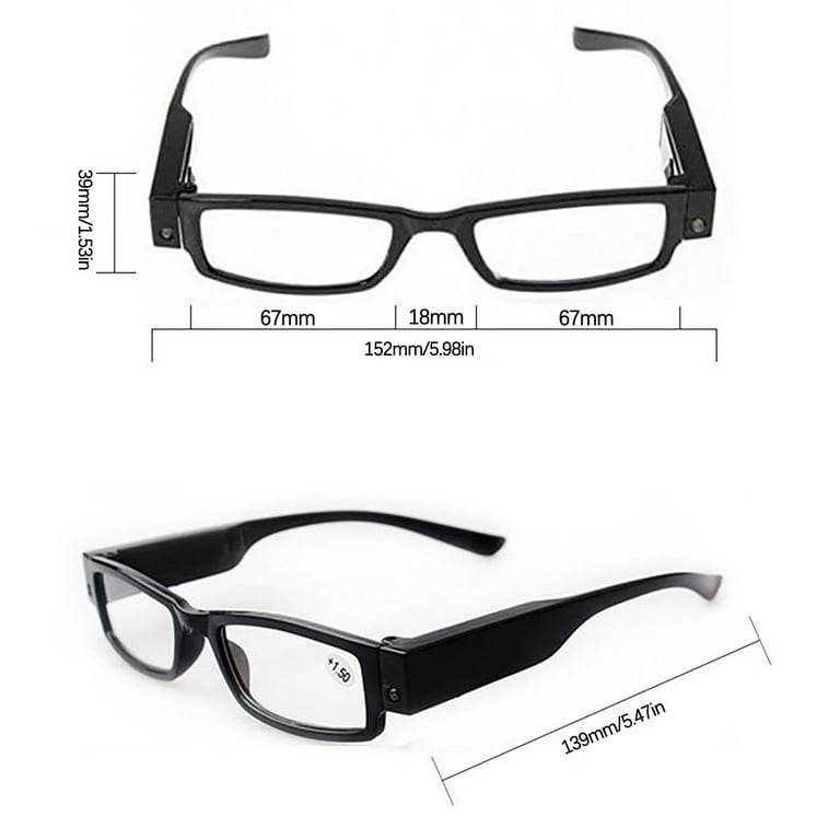 Magnifying Glasses with Light Reading Glasses Bright LED Readers with  Lights Built in Glasses with Lights and Magnifier for Men Women Eyeglasses