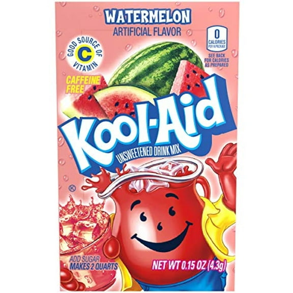 Kool Aid Watermelon Drink Mix, Makes 2 Quarts (0.15 Oz Packets, Pack Of 192)