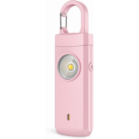 Recharable for Women - Birthday Valentine's Day Gifts for Women, Stocking Stuffers for Teen Girl, Daughter, Safety Keychain Flashlight, Siren Alarm, Travel Colle Essentials (Pink)