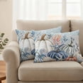 thumbnail image 2 of Blue Coastal Fall Outdoor Waterproof Pillow Covers, Thanksgiving Pumpkins Starfish Botanical Decorative Rectangle Throw Pillowcase Sofa Cushion Sham for Patio/Couch/Chair, 20"x12" 2 Pack, 2 of 8