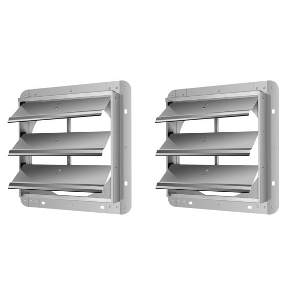 Shutter Louver Vent iPower de aluminio cuadrado de 18 pulgadas, paquete de 2 unidades