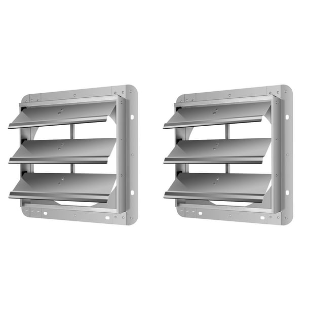 Shutter Louver Vent iPower de aluminio cuadrado de 18 pulgadas, paquete de 2 unidades